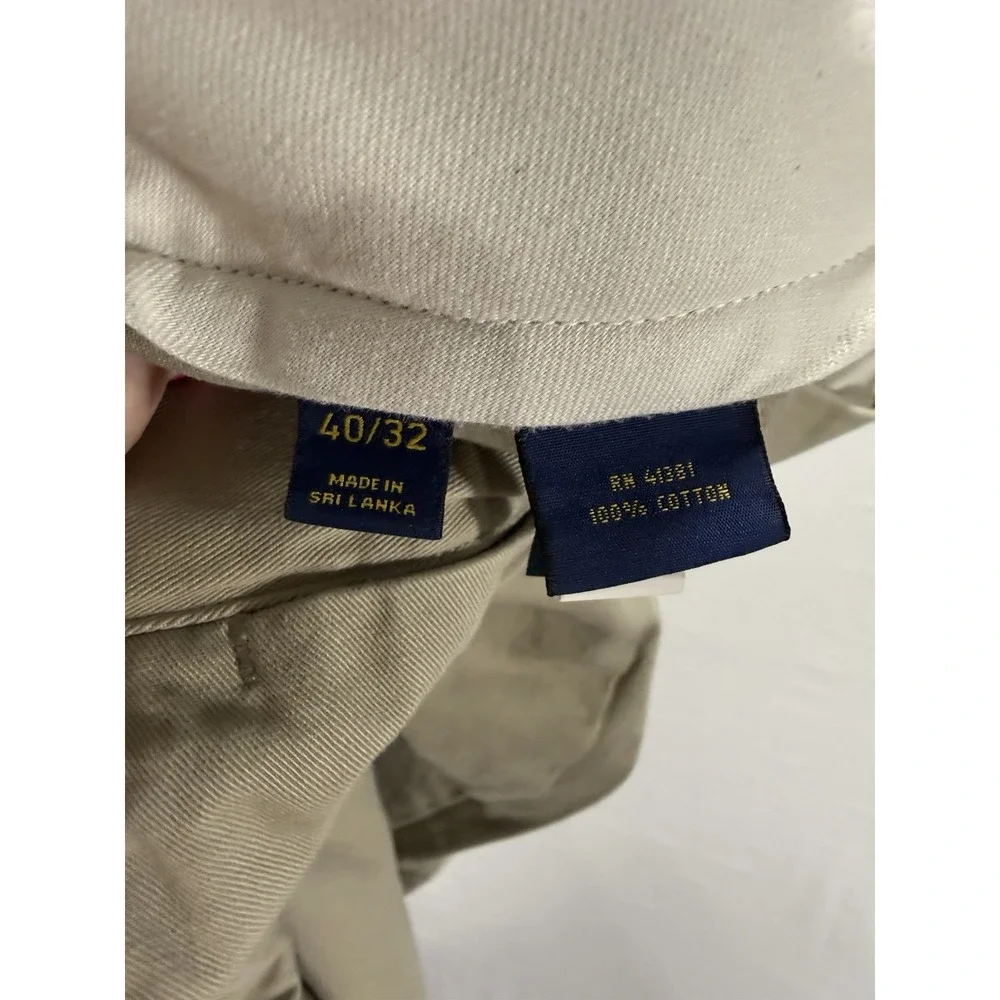 Polo Ralph Lauren Classic Fit Chino 40x32 Mens Khaki Tan Cotton Straight Preppy